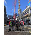 Steel production plant chimney